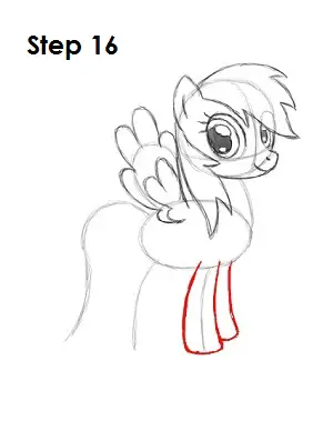 How to Draw Rainbow Dash Step 16
