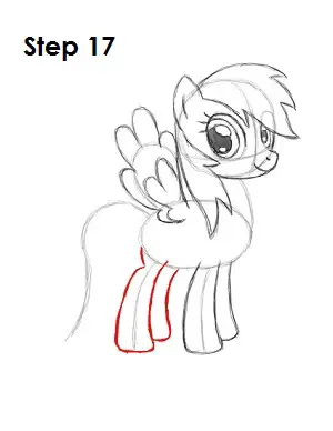 How to Draw Rainbow Dash Step 17