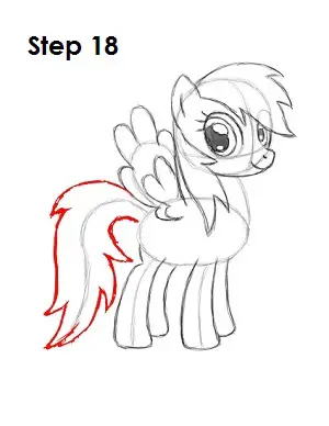How to Draw Rainbow Dash Step 18
