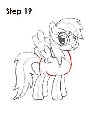 How to Draw Rainbow Dash Step 19