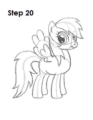How to Draw Rainbow Dash Step 20