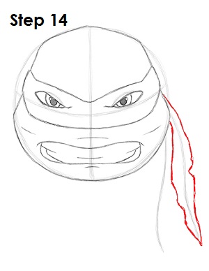 Draw Raphael Ninja Turtle 14