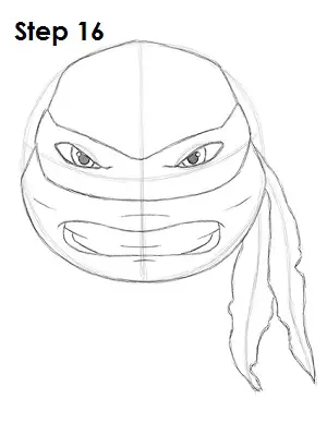 Draw Raphael Ninja Turtle 16