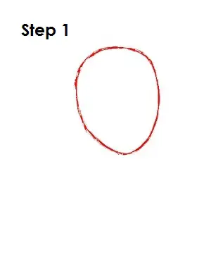 How to Draw Rapunzel Step 1
