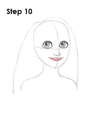 How to Draw Rapunzel Step 10