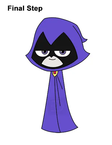 How to Draw Raven Teen Titans Go Full Body