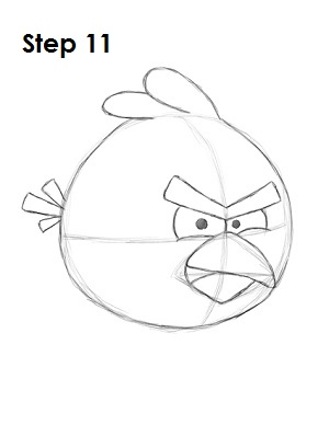 How to Draw Angry Birds Blue