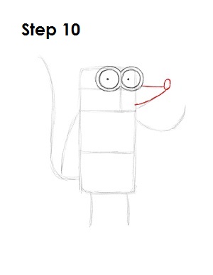 How to Draw Rigby Step 10