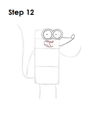 How to Draw Rigby Step 12