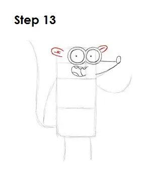 How to Draw Rigby Step 13