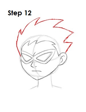 How to Draw Robin Step 12