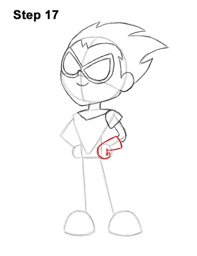 How to Draw Robin Teen Titans Go Full Body 17