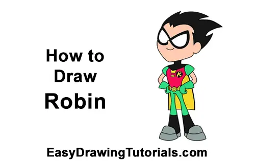 How to Draw Robin (Teen Titans Go!) VIDEO & Step-by-Step Pictures