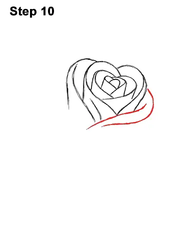How to Draw Red Rose 10