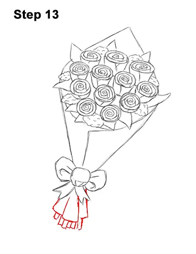 How To Draw A Bouquet Of Roses Video Step By Step Pictures