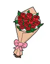 How to Draw Cartoon Bouquet of Roses