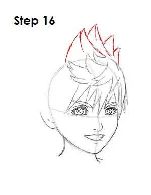 How to Draw Roxas Step 16