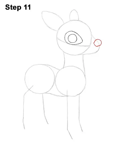 Draw Rudolph the Red-Nosed Reindeer 11