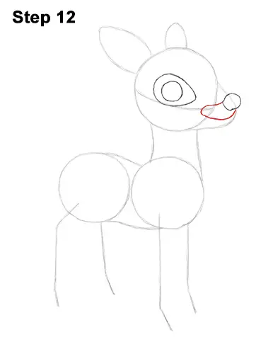 Draw Rudolph the Red-Nosed Reindeer 12