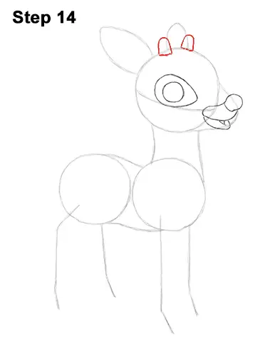 Draw Rudolph the Red-Nosed Reindeer 14