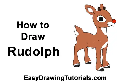 How to Draw Rudolph the Red-Nosed Reindeer