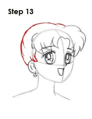  Draw Sailor Moon Step 13