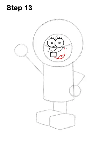 How to Draw Sandy Cheeks SpongeBob SquarePants 13