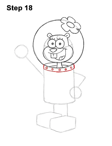 How to Draw Sandy Cheeks SpongeBob SquarePants 18