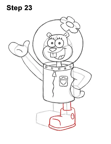 How to Draw Sandy Cheeks SpongeBob SquarePants 23