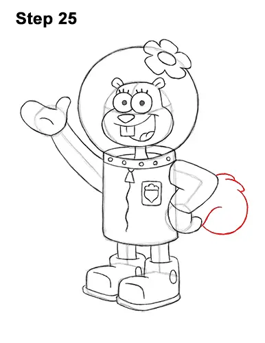 How to Draw Sandy Cheeks SpongeBob SquarePants 25