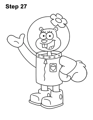 How to Draw Sandy Cheeks (SpongeBob SquarePants)