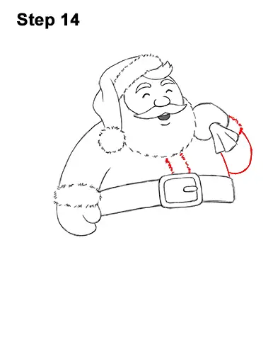 How to Draw Santa Claus Christmas Full Body 14