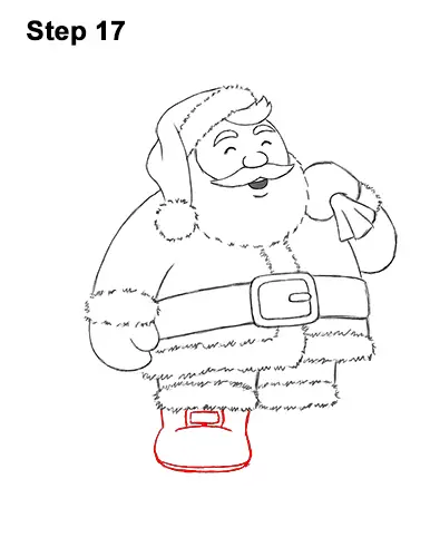 How to Draw Santa Claus Christmas Full Body 17
