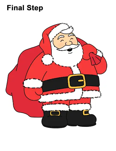 How to Draw Santa Claus Christmas Full Body