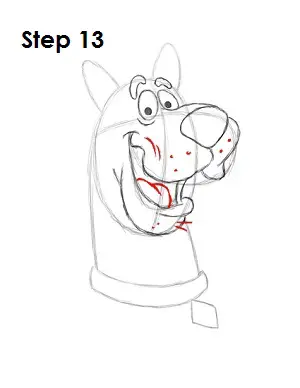 How to Draw Scooby-Doo Step 13