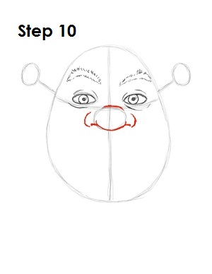How to Draw Shrek Step 10
