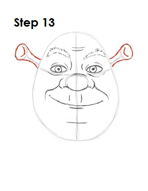 How to Draw Shrek Step 13