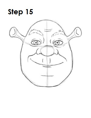How to Draw Shrek Step 15