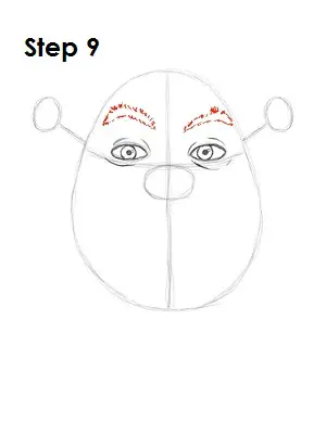How to Draw Shrek Step 9