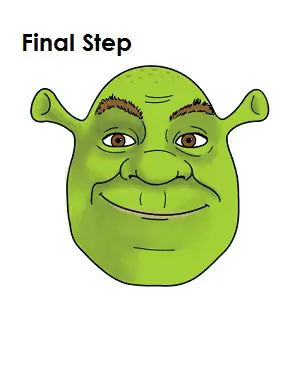 How to Draw Shrek Step Last