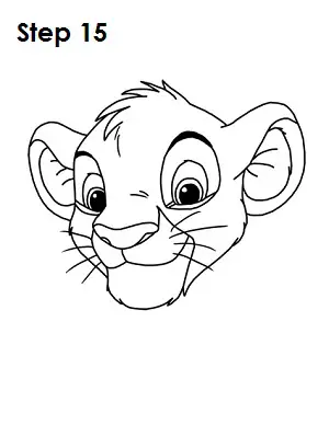 Draw Simba Step 15