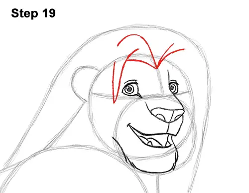 Draw Adult Grown Up Simba Lion King Disney 19