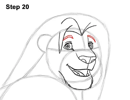 Draw Adult Grown Up Simba Lion King Disney 20