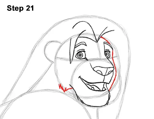 Draw Adult Grown Up Simba Lion King Disney 21