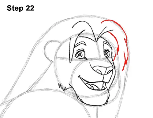 Draw Adult Grown Up Simba Lion King Disney 22