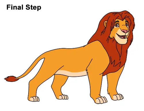 How To Draw Simba Grown Up 9680