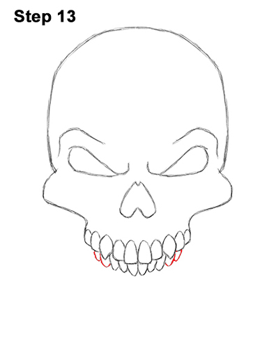 scary drawings of skulls