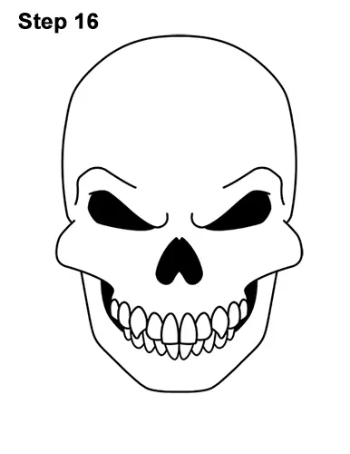 Human skull vector illustration - MasterBundles