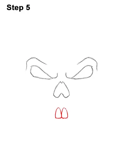 How to Draw Scary Creepy Angry Evil Skull Skeleton Halloween 5