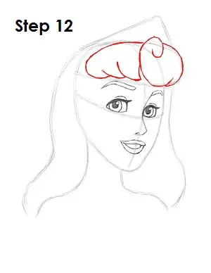 Draw Sleeping Beauty Step 12